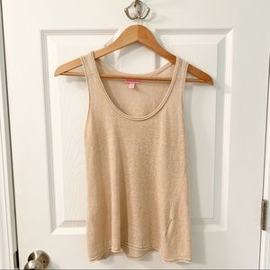 Lilly Pulitzer gold metallic tank